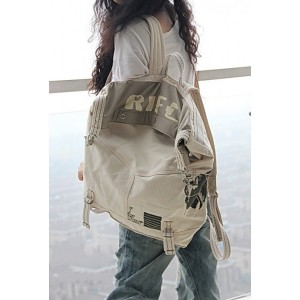 KA19 RIFLE™ Unisex Canvastasche Schultertasche and Rucksack 2in1. Canvas City Rucksack Damen Herren 